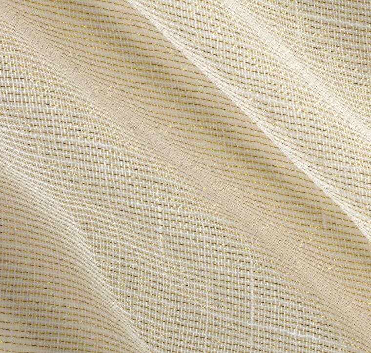 Extra Wide Metallic Faux Sheer Linen | Metallic Sheer Linen for Drapery | 108" Wide | Silver and Gold | Multiple Colors | Fabric mytextilefabric Yards Ivory Gold 