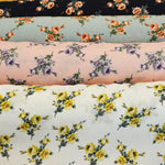Load image into Gallery viewer, Love Flower Rayon Challis Fabric by the Continuous Yard | 60&quot; Wide | Floral Rayon Challis Fabric | Rayon Challis for Dresses and Skirts | Fabric mytextilefabric 
