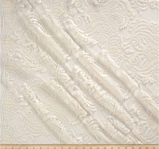 Medallion Bridal Lace | Sequins Damask Embroidery | 52