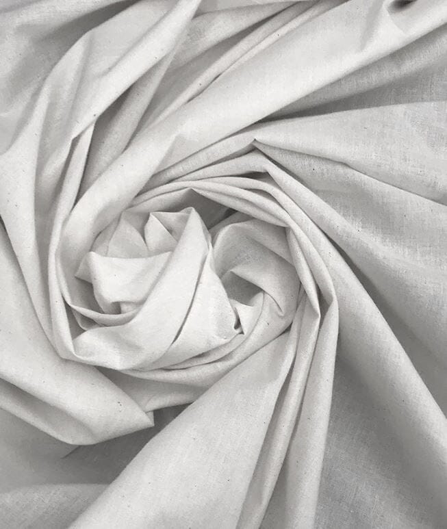 100% Cotton Muslin, Bleached White Muslin, 60 Wide, White Color
