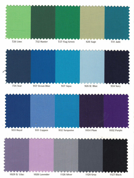 Polyester Cotton Broadcloth Fabric | 60" Wide | Solid Colors | Wholesale Bolt | Multiple Colors | Fabric mytextilefabric 