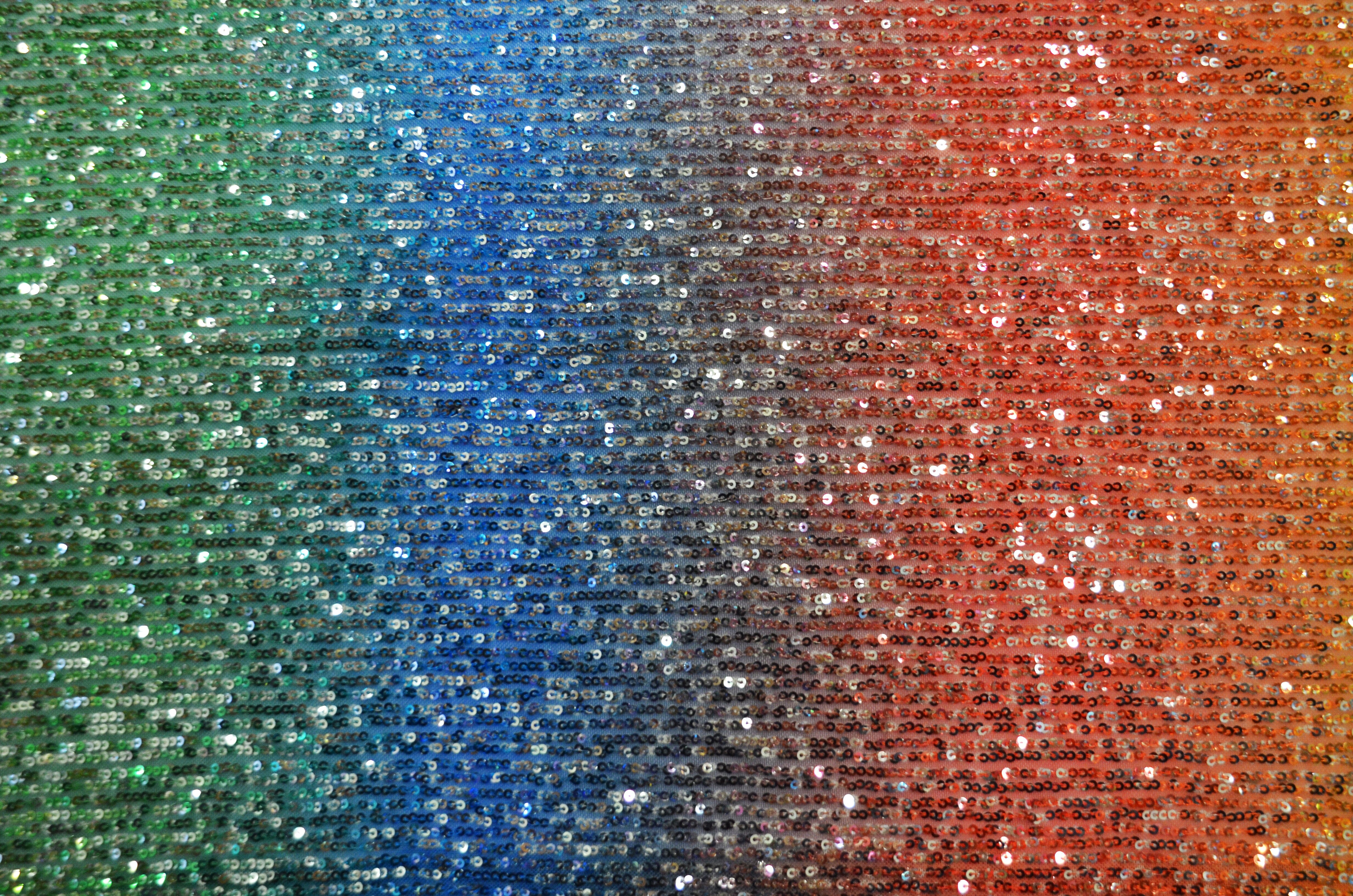 Rainbow Sequins Fabric | Multi Color Sequins Rainbow on Mesh Fabric | Mermaid Mesh Sequins Fabric | Ombre Sequins Fabric by the Yard | Fabric mytextilefabric 