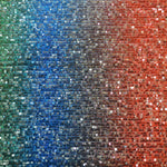 Load image into Gallery viewer, Rainbow Sequins Fabric | Multi Color Sequins Rainbow on Mesh Fabric | Mermaid Mesh Sequins Fabric | Ombre Sequins Fabric by the Yard | Fabric mytextilefabric 
