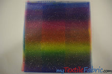 Load image into Gallery viewer, Rainbow Tulle Glitter Fabric | LGBT Fabric | 60&quot; Wide | Multi Color Tulle with Sparkling Glitter | Great for Costumes, Tutu&#39;s, Wings, Dresses, Costume Fabric mytextilefabric 