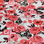 Load image into Gallery viewer, Rosewood Satin Print | Dull Satin Print | 58/60&quot; Wide | 2 Colors | Floral Satin Print My Textile Fabric 
