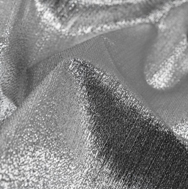 58 Shiny Glitter Gray Grey 100% Acetate Lame Metallic Woven
