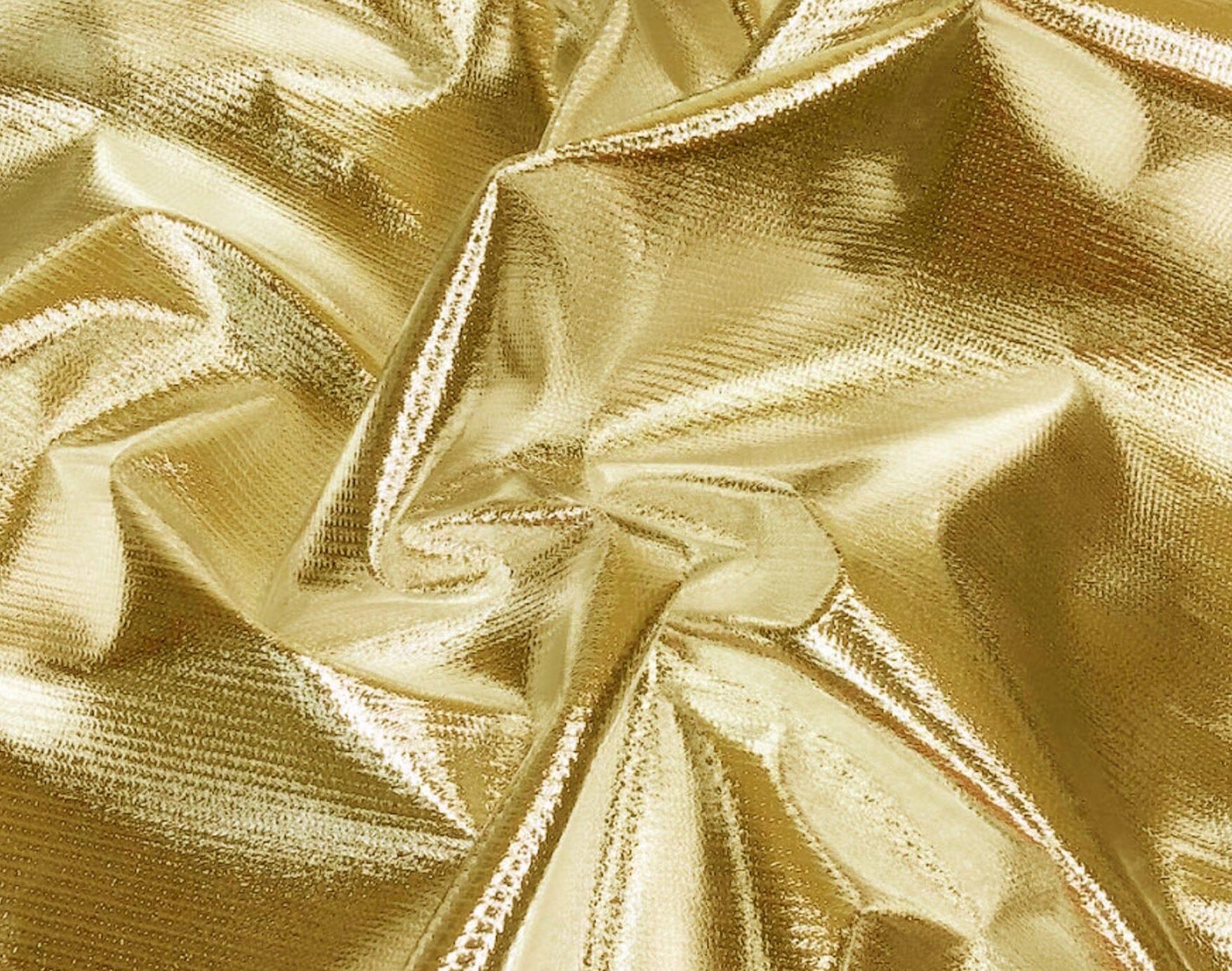 Lamé Holographic Cosmos Gold - YES Fabrics