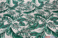 Load image into Gallery viewer, Tropical Paradise Satin Print | Dull Satin Print | 58/60&quot; Wide | 2 Colors | Tropical Banana Print Fabric | My Textile Fabric 