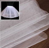 Hard Net Crinoline Fabric | Petticoat Fabric | 54" Wide | Stiff Netting Fabric is Traditionally used to give Volume to Dresses Fabric mytextilefabric Yards White 