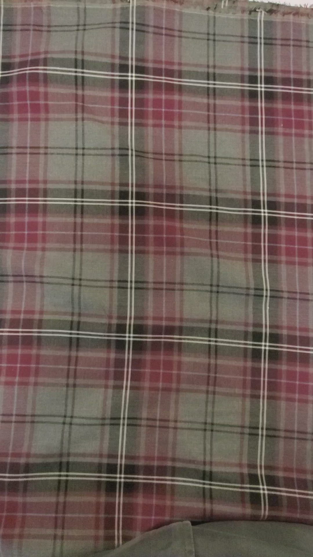 Grey Kilt Fabric | Grey Plaid Checker | Grey Tartan Fabric | 60" Wide | Poly Rayon Kilt | Decor, Napkins, Scarves, Costumes, Blanket, Face Mask, Kilt |