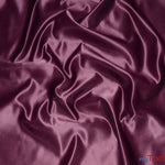 Load image into Gallery viewer, L&#39;Amour Satin Fabric | Polyester Matte Satin | Peau De Soie | 60&quot; Wide | Sample Swatch | Wedding Dress, Tablecloth, Multiple Colors | Fabric mytextilefabric Sample Swatches Abergine 
