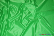 Load image into Gallery viewer, L&#39;Amour Satin Fabric | Polyester Matte Satin | Peau De Soie | 60&quot; Wide | Continuous Yards | Wedding Dress, Tablecloth, Multiple Colors | Fabric mytextilefabric Yards Apple Green 
