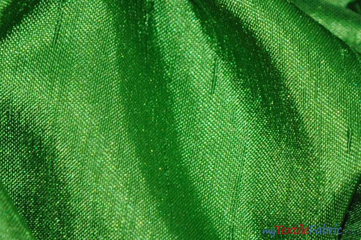 Shantung Satin Fabric | Satin Dupioni Silk Fabric | 60" Wide | Multiple Colors | Wholesale Bolt | Fabric mytextilefabric Bolts Apple Green 