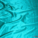 Load image into Gallery viewer, Silky Soft Medium Satin Fabric | Lightweight Event Drapery Satin | 60&quot; Wide | Economic Satin by the Wholesale Bolt | Fabric mytextilefabric Bolts Aqua Blue 0040 
