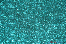 Load image into Gallery viewer, Glitz Mesh Sequins Fabric | 3mm Glitter Sequins | 52&quot; Wide | Multiple Colors | Fabric mytextilefabric Yards Aqua 