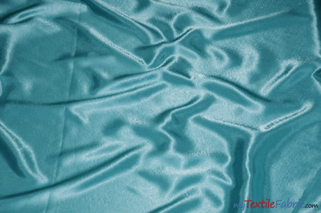 Crepe Back Satin | Korea Quality | 60" Wide | Continuous Yards | Multiple Colors | Fabric mytextilefabric Yards Aqua 