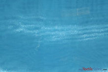 Load image into Gallery viewer, Crystal Organza Fabric | Sparkle Sheer Organza | 60&quot; Wide | Wholesale Bolt | Multiple Colors | Fabric mytextilefabric Bolts Aqua 