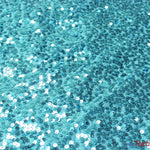 Load image into Gallery viewer, Sequins Taffeta Fabric by the Yard | Glitz Sequins Taffeta Fabric | Raindrop Sequins | 54&quot; Wide | Tablecloths, Runners, Dresses, Apparel | Fabric mytextilefabric Yards Aqua 
