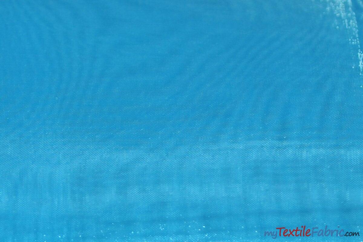 Soft and Smooth Mirror Organza Fabric | 60" Wide | Sample Swatch | Multiple Colors | Fabric mytextilefabric Sample Swatches Aqua 