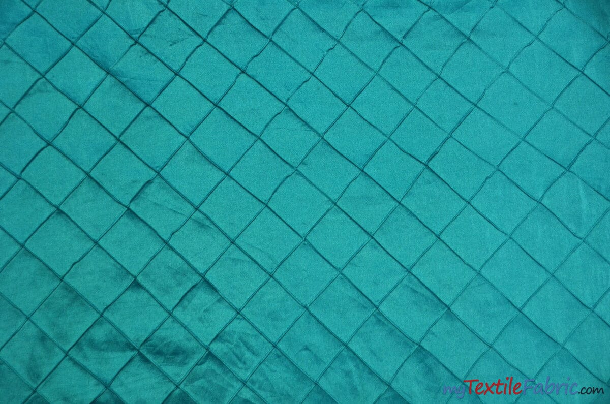Taffeta Pintuck Fabric | 2"x2" Diamond | Diamond Taffeta Fabric | 54" Wide | Multiple Colors | Fabric mytextilefabric Yards Aqua 