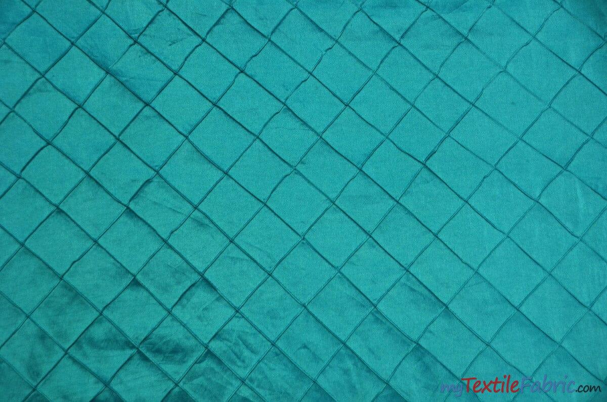 Taffeta Pintuck Fabric | 2"x2" Diamond | Diamond Taffeta Fabric | 54" Wide | Multiple Colors | Fabric mytextilefabric Yards Aqua 