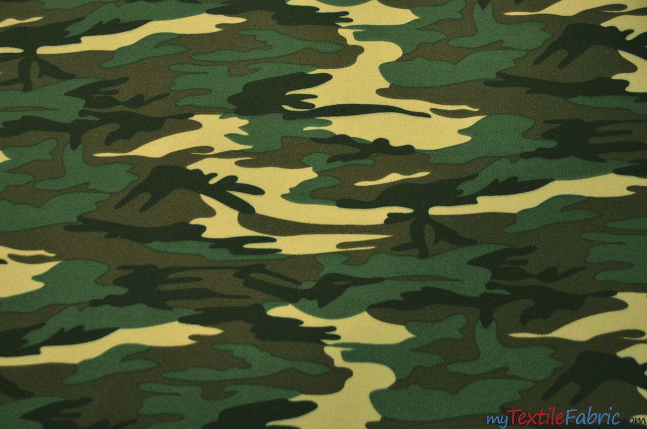Army Camouflage Neoprene Knit | Knit Super Techno Fabric | 58/60" Wide | 2 mm Thickness | Neoprene Scuba | Fabric mytextilefabric 