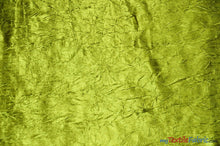 Load image into Gallery viewer, Silky Crush Satin | Crush Charmeuse Bichon Satin | 54&quot; Wide | Sample Swatches | Multiple Colors | Fabric mytextilefabric Sample Swatches Avocado 