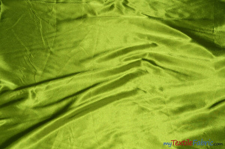 Silky Soft Medium Satin Fabric | Lightweight Event Drapery Satin | 60" Wide | Economic Satin by the Wholesale Bolt | Fabric mytextilefabric Bolts Avocado 0037 