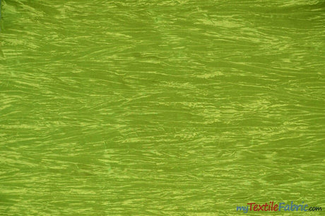 Crease Taffeta Fabric | Crush Taffeta | 52" Wide | Sample Swatch Page | Multiple Colors | Fabric mytextilefabric Sample Swatches Avocado 