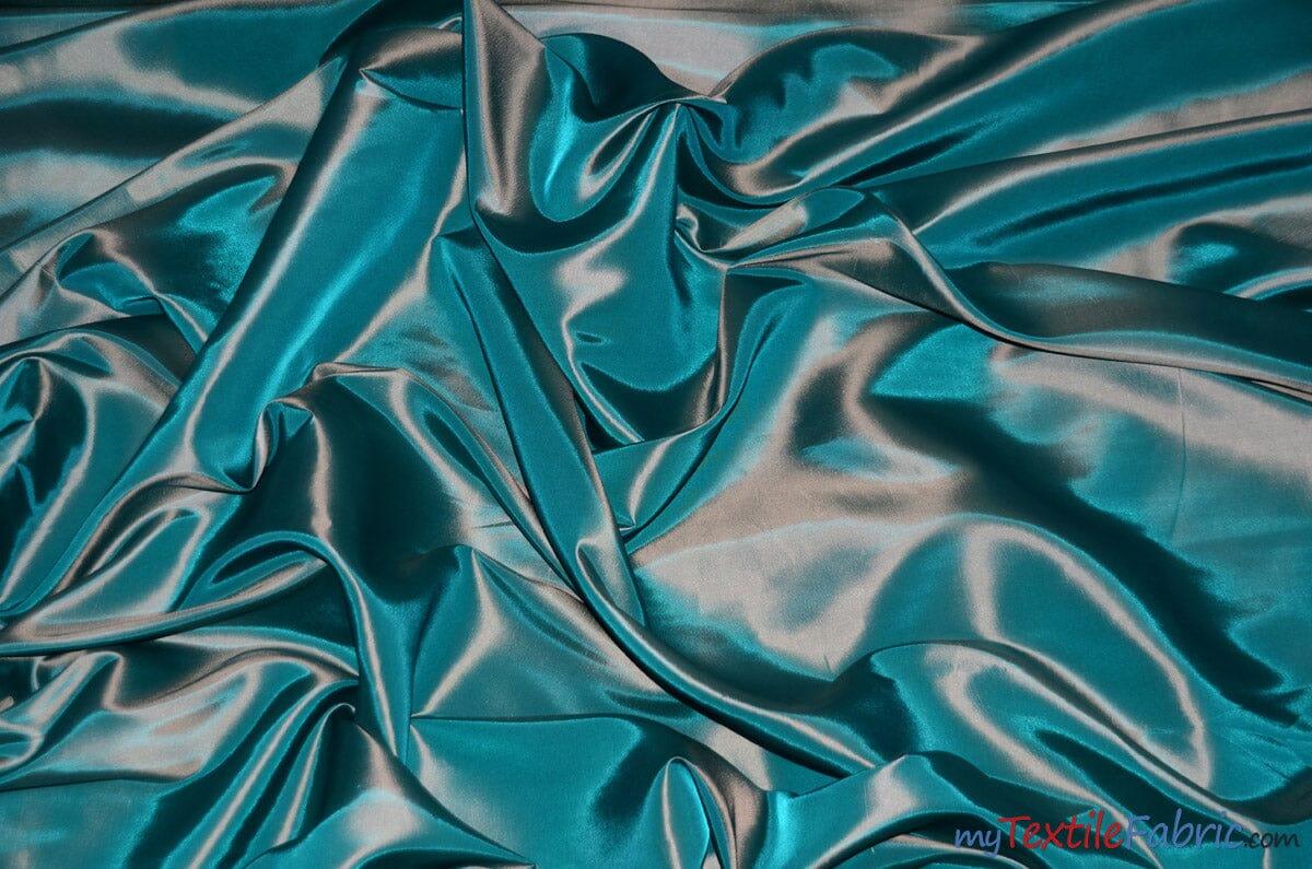 Taffeta Fabric | Two Tone Taffeta Fabric | Non Stretch Taffeta | 60" Wide | Multiple Solid Colors | Continuous Yards | Fabric mytextilefabric Yards Azure 