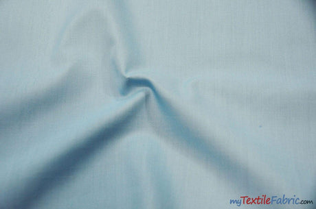 Polyester Cotton Broadcloth Fabric | 60" Wide | Solid Colors | Sample Swatch | Multiple Colors | Fabric mytextilefabric Sample Swatches Baby Blue 