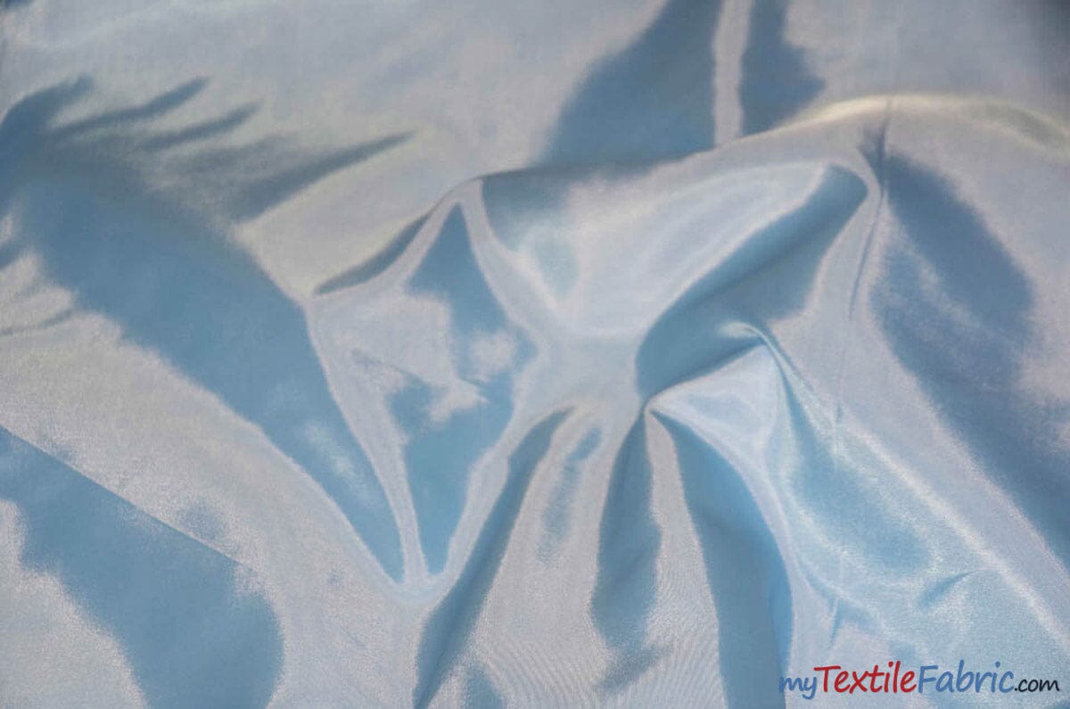 Polyester Lining Fabric | Woven Polyester Lining | 60" Wide | Wholesale Bolt | Imperial Taffeta Lining | Apparel Lining | Tent Lining and Decoration | Fabric mytextilefabric Bolts Baby Blue 