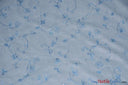 Dahlia Organza Embroidery Fabric | Embroidered Floral Sheer with Sequins Embellishment | 54" Wide | Multiple Colors | Fabric mytextilefabric Yards Baby Blue 