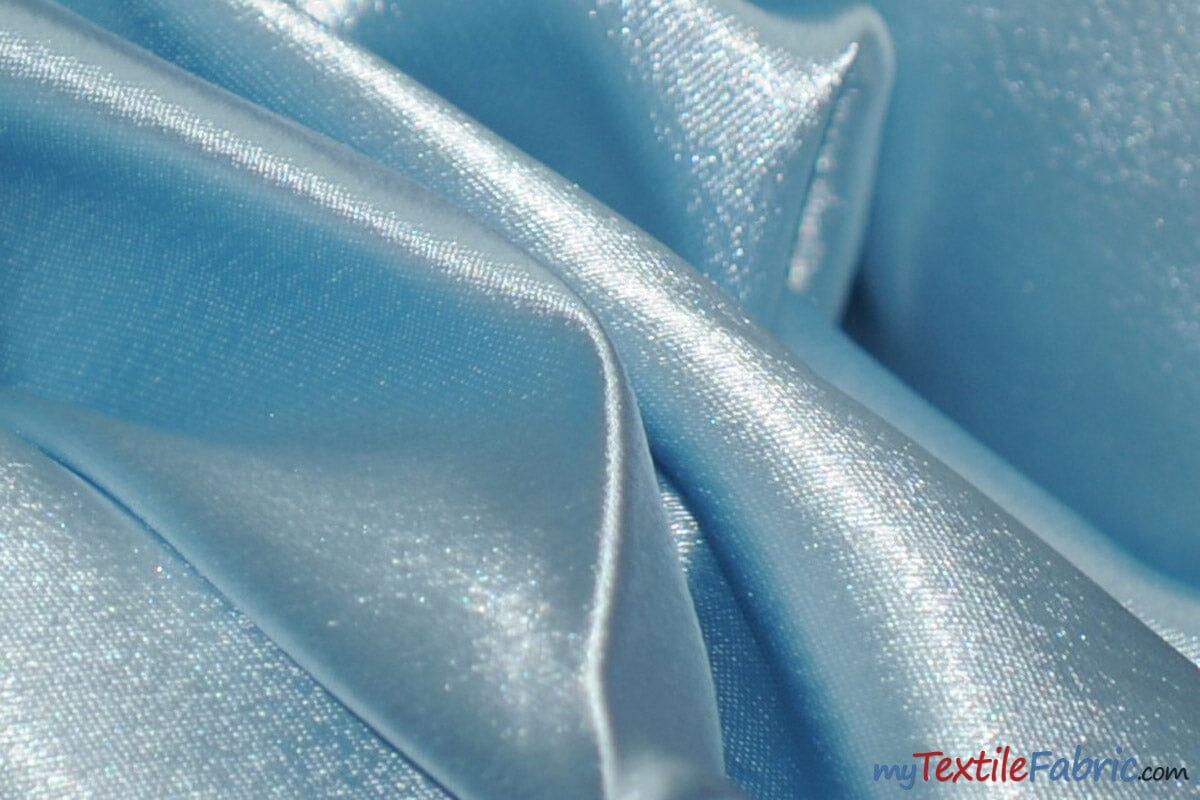 Superior Quality Crepe Back Satin | Japan Quality | 60" Wide | Sample Swatch | Multiple Colors | Fabric mytextilefabric Sample Swatches Baby Blue 