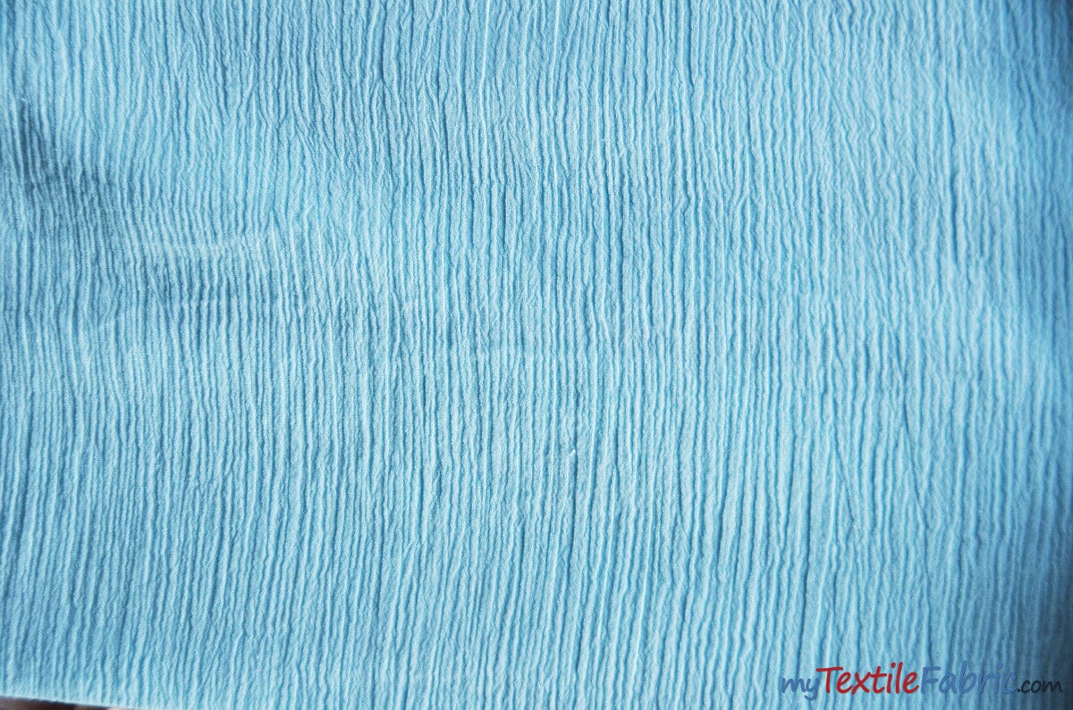 100% Cotton Gauze Fabric | Soft Lightweight Cotton Muslin | 48" Wide | Continuous Yard | Fabric mytextilefabric Yards Baby Blue 