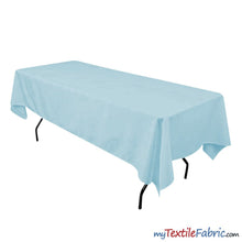 Load image into Gallery viewer, 60&quot; x 108&quot; Banquet Polyester Tablecloth | Sold By Piece or Wholesale Box | Fabric mytextilefabric By Piece Baby Blue 