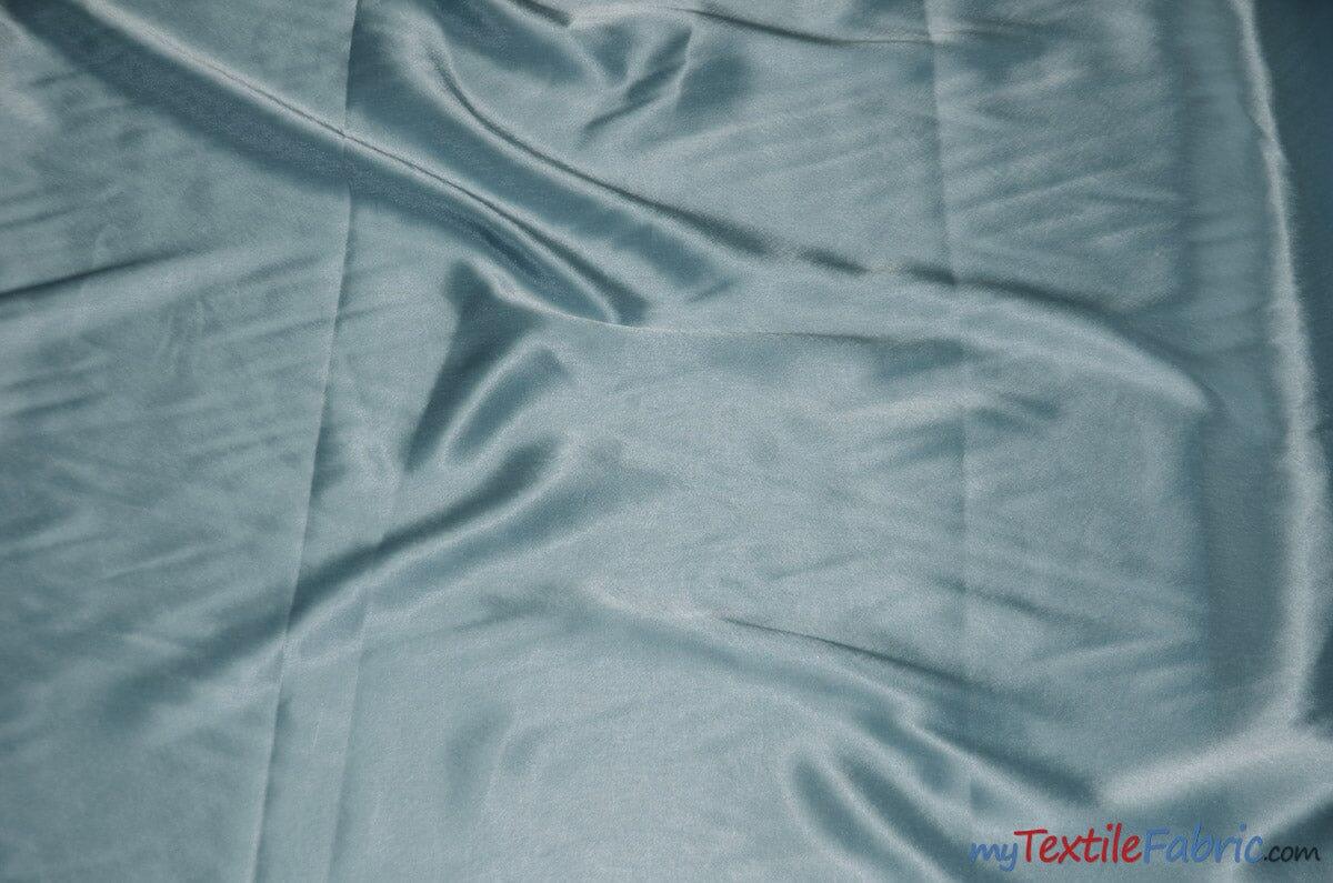 Crepe Back Satin | Korea Quality | 60" Wide | Sample Swatch | Multiple Colors | Fabric mytextilefabric Sample Swatches Baby Blue 