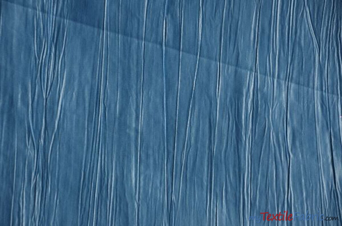 Crease Taffeta Fabric | Crush Taffeta | 52" Wide | Sample Swatch Page | Multiple Colors | Fabric mytextilefabric Sample Swatches Baby Blue 
