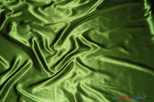 Load image into Gallery viewer, Silky Soft Medium Satin Fabric | Lightweight Event Drapery Satin | 60&quot; Wide | Economic Satin by the Wholesale Bolt | Fabric mytextilefabric Bolts Bamboo Green 0068 