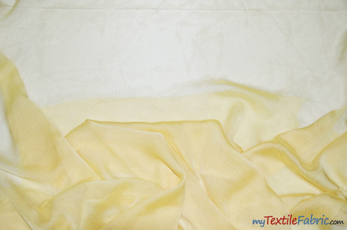 Two Tone Chiffon Fabric | Iridescent Chiffon Fabric | 60" Wide | Clean Edge | Multiple Colors | Wholesale Bolt | Fabric mytextilefabric Bolts Banana 