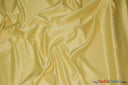 L'Amour Satin Fabric | Polyester Matte Satin | Peau De Soie | 60" Wide | Continuous Yards | Wedding Dress, Tablecloth, Multiple Colors | Fabric mytextilefabric Yards Banana 