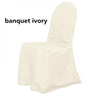 Polyester Banquet Chair Cover | Chair Cover for Wedding, Event, Ballroom | Non Stretch Solid Polyester | newtextilefabric By Piece Ivory 