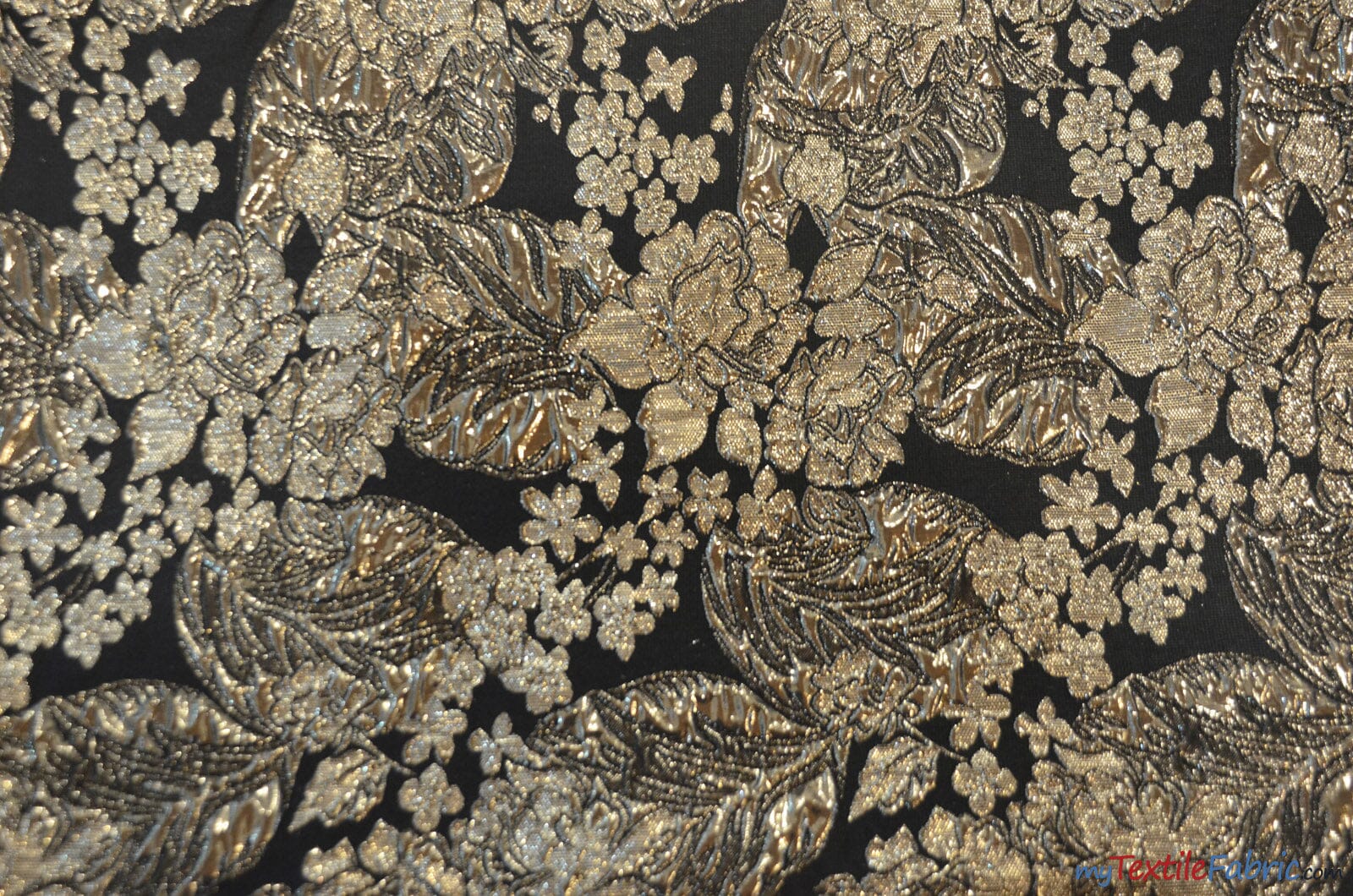 Botanical Bubble Metallic Jacquard | Design 16975A |54" Wide | 4 Colors Available | Fabric mytextilefabric Yards Black Gold 