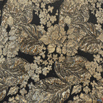 Load image into Gallery viewer, Botanical Bubble Metallic Jacquard | Design 16975A |54&quot; Wide | 4 Colors Available | Fabric mytextilefabric Yards Black Gold 

