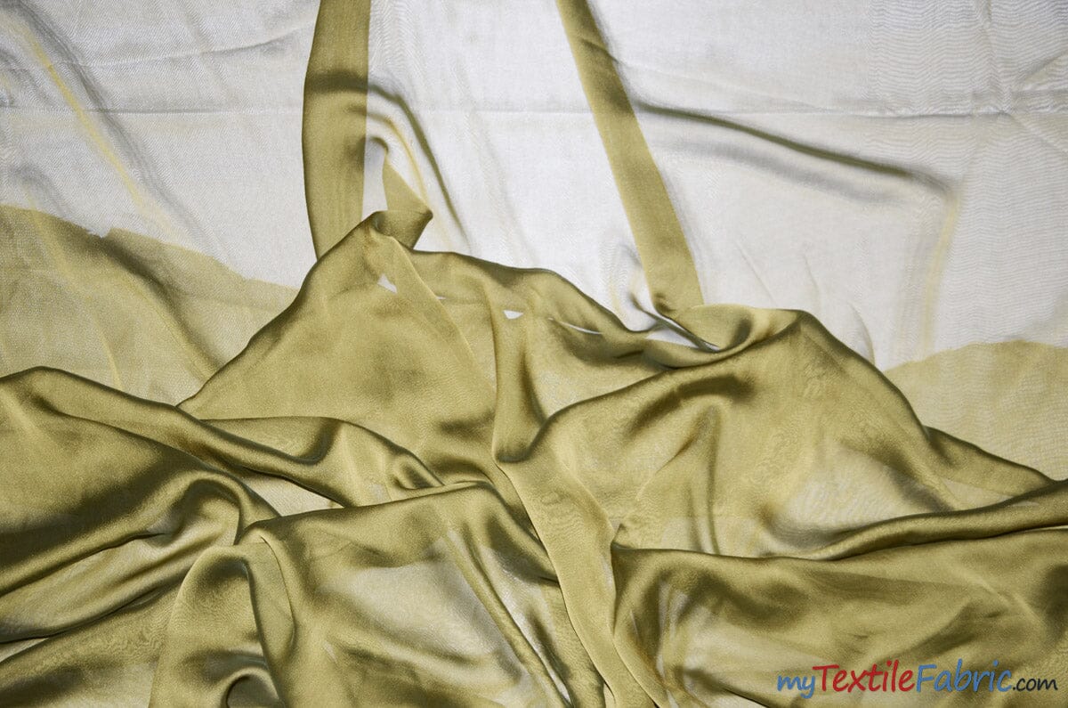Two Tone Chiffon Fabric | Iridescent Chiffon Fabric | 60" Wide | Clean Edge | Multiple Colors | Sample Swatches | Fabric mytextilefabric Sample Swatches Black Gold 