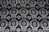 White Black Damask Satin Print Fabric | Damask Lamour Satin Fabric | Dull Satin Print | 60" Wide | Fabric mytextilefabric Yards Black White Damask 