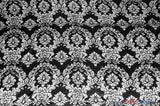 Damask Satin Fabric | Silky Soft Satin Damask Charmeuse Fabric | 60" Wide | Fabric mytextilefabric Yards Black White Damask 