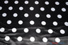 White Black Polka Dot Satin Print Fabric | Polka Dot Satin Fabric | Dull Satin Print | 60" Wide | Fabric mytextilefabric Yards Black White Pocodots 