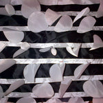 Load image into Gallery viewer, Petal Taffeta Fabric | Hanging Round Petal Taffeta | 57&quot; Wide | Multiple Colors Fabric mytextilefabric Yards Black White 
