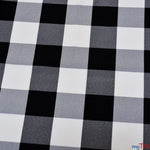 Load image into Gallery viewer, Buffalo Plaid Gingham Checkers | 2&quot; Plaid Checkers | 60&quot; Wide | Buffalo Checkers Fabric | Fabric mytextilefabric Yards Black White 
